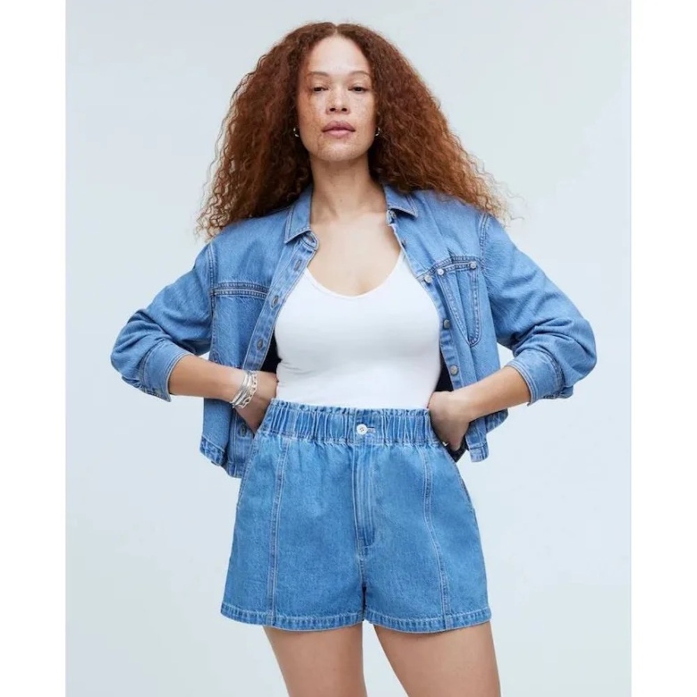 Madewell Denim Pull-On Paperbag Shorts Size 30